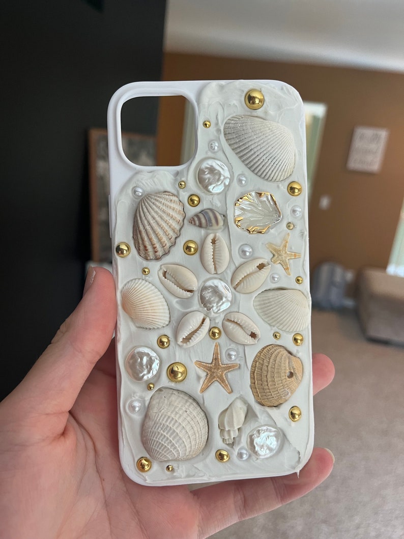 Sea shell phone cases! White 3d coastal stylish case