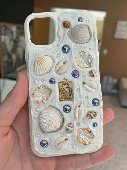 Sea shell phone cases! White 3d coastal stylish case