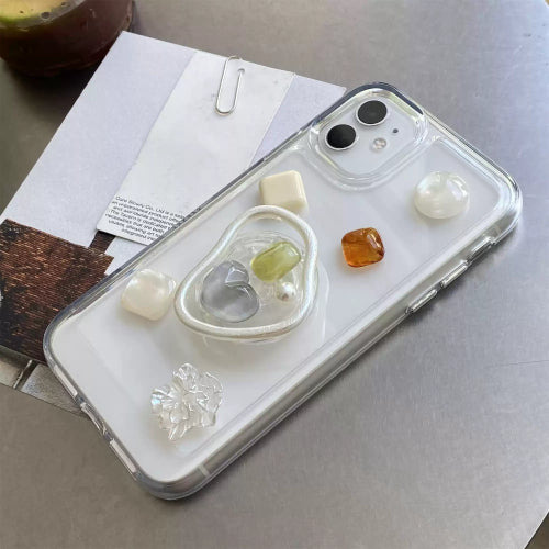 Pearl candy transparent phone case