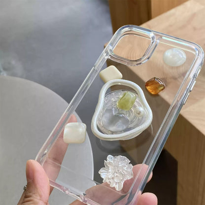 Pearl candy transparent phone case